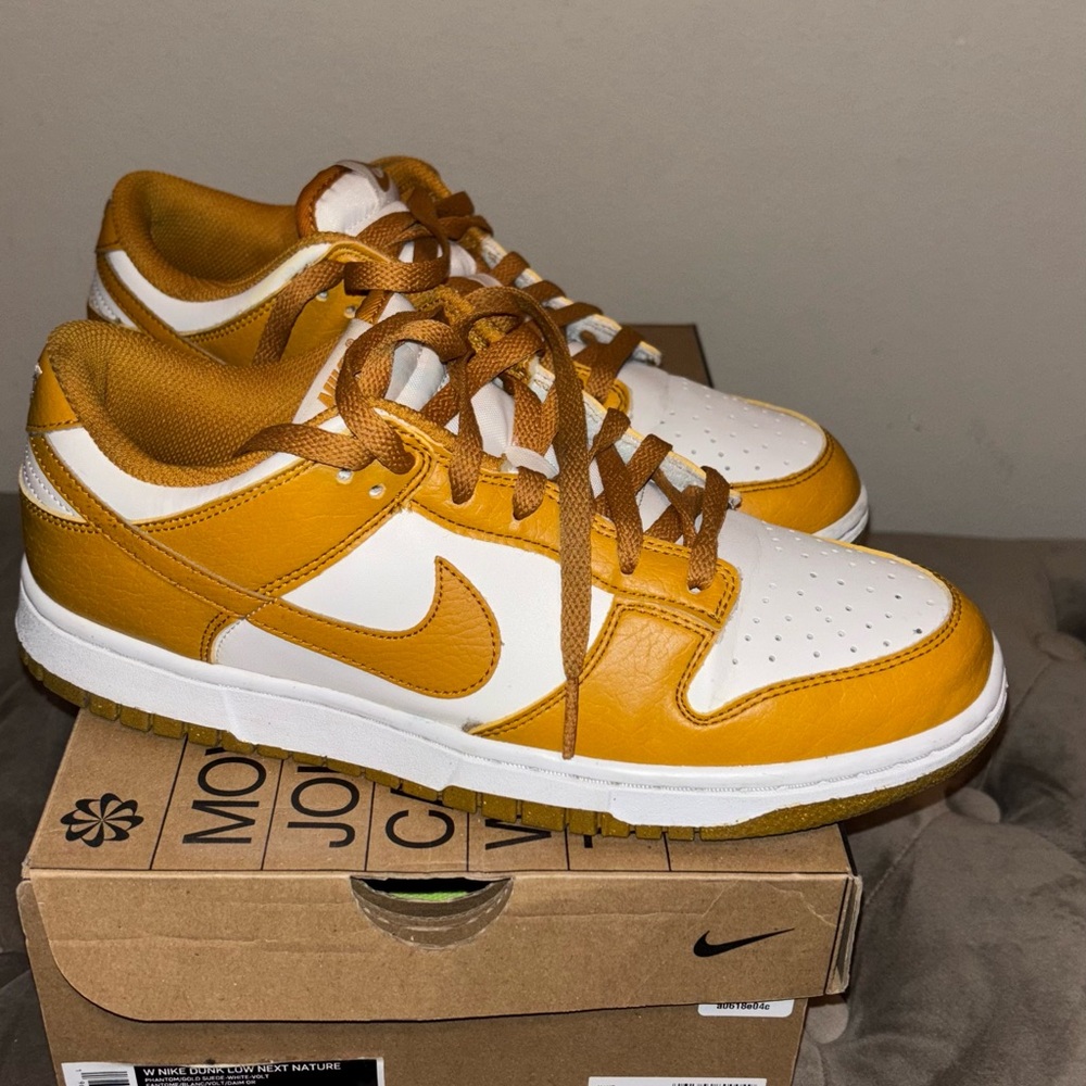 Nike Mustard and White Sneakers